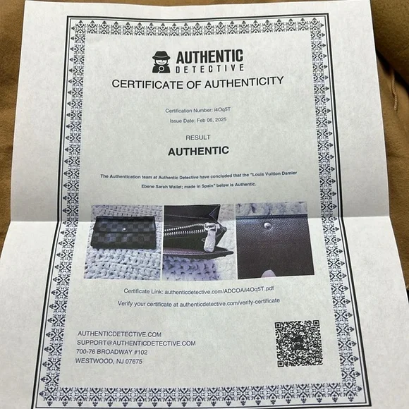 Louis Vuitton Damier Ebene Sarah wallet - Picture 9 of 9